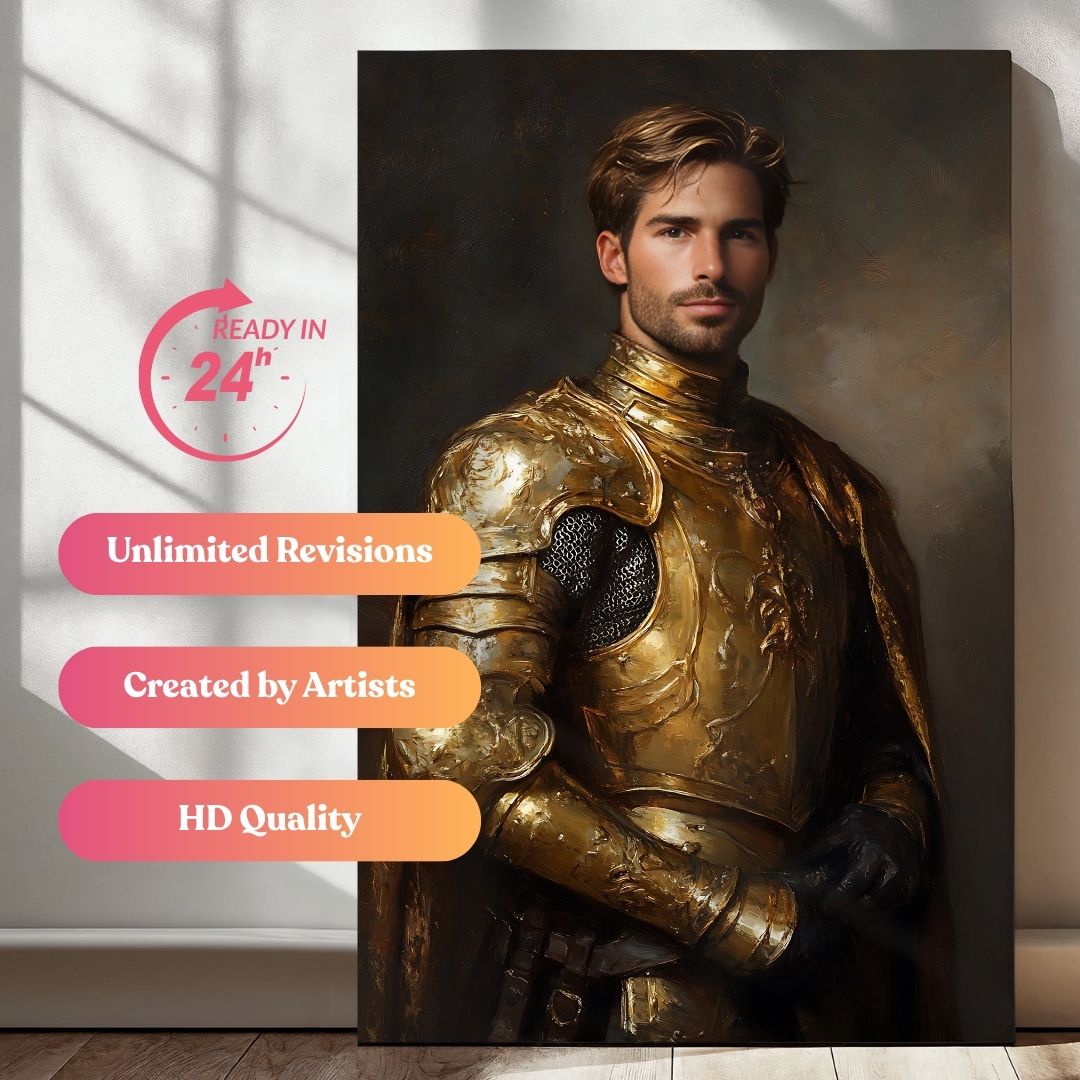 The King of Metallic Gold Portrait