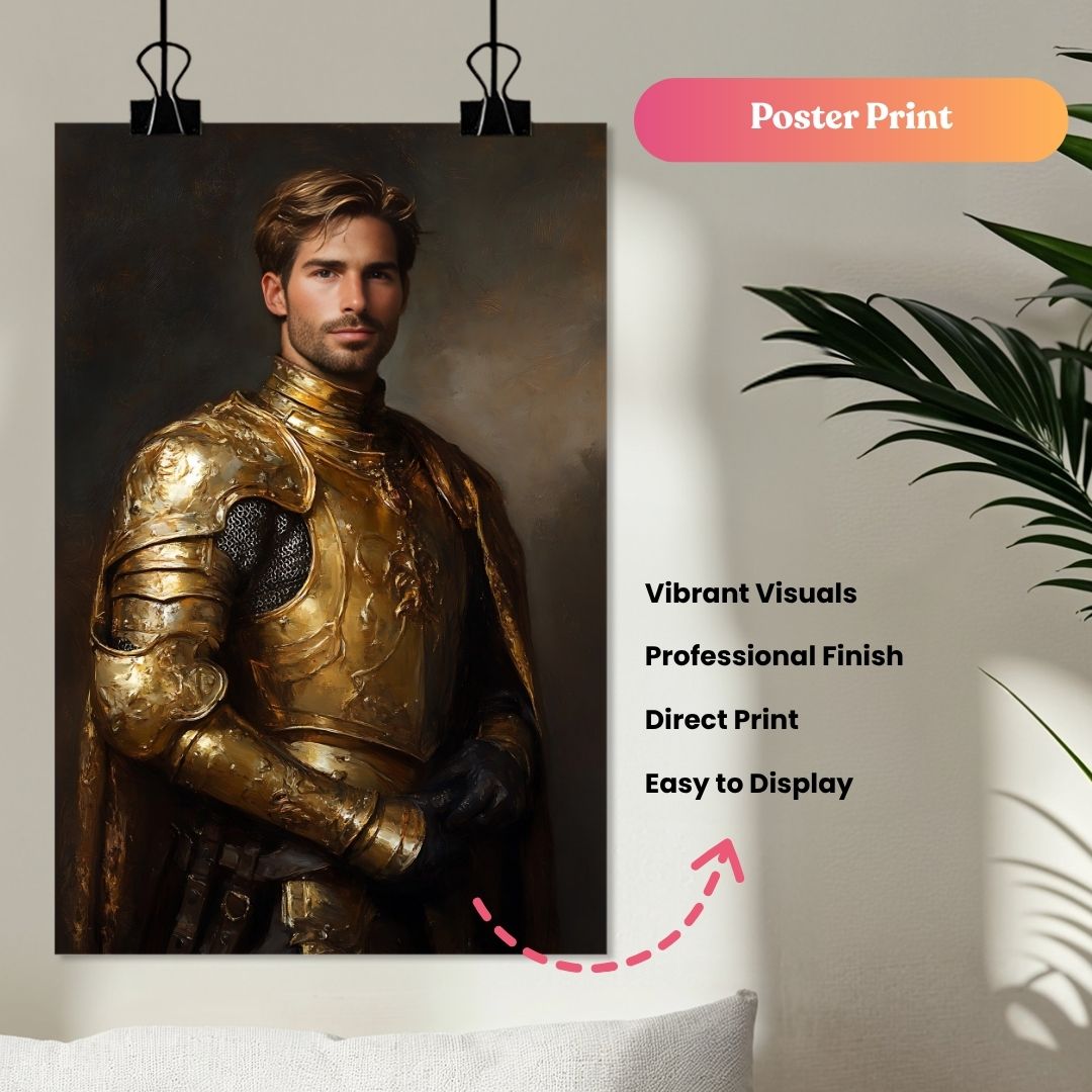 The King of Metallic Gold Portrait