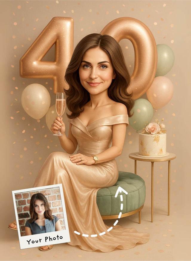 Rose Gold Luxe Party Portrait