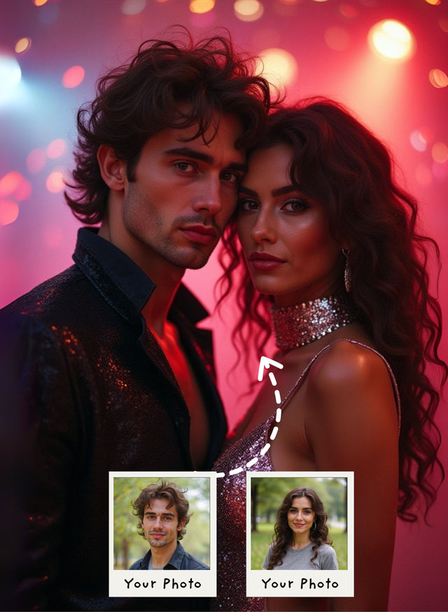 Glitter & Groove Couple Portrait