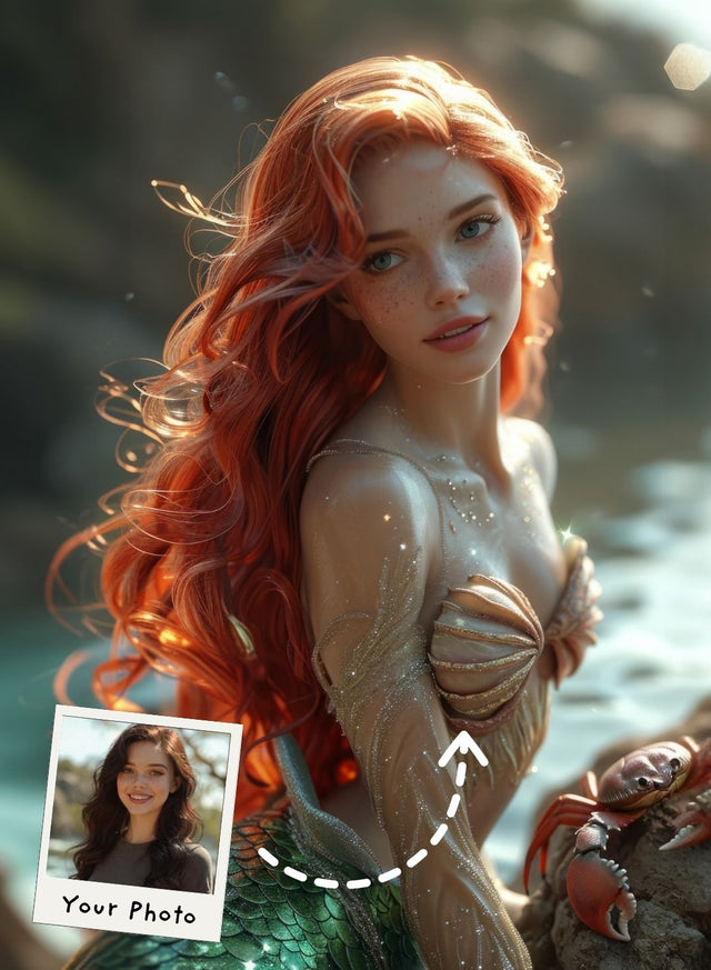 Red Hair Mermaid Portrait