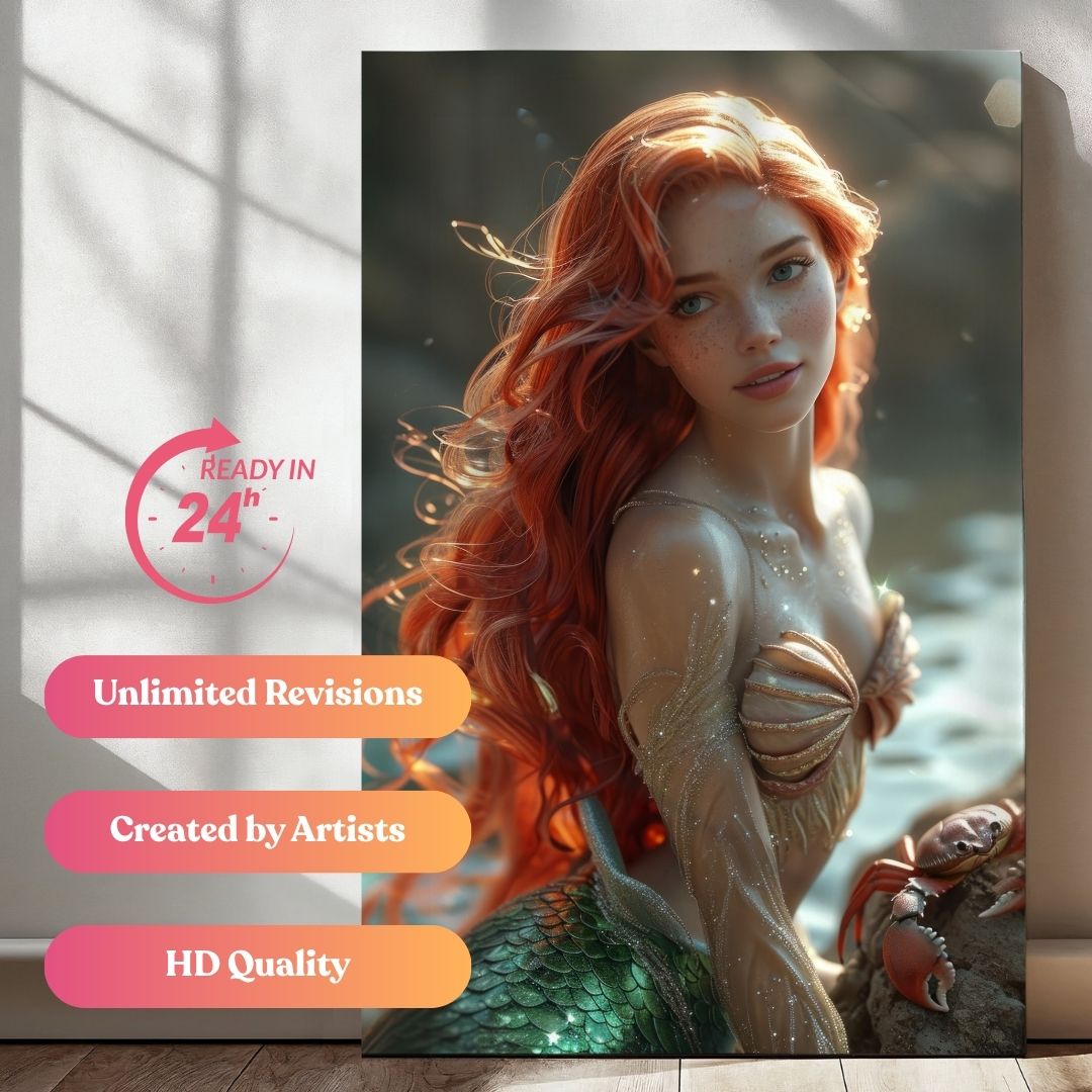 Red Hair Mermaid Portrait