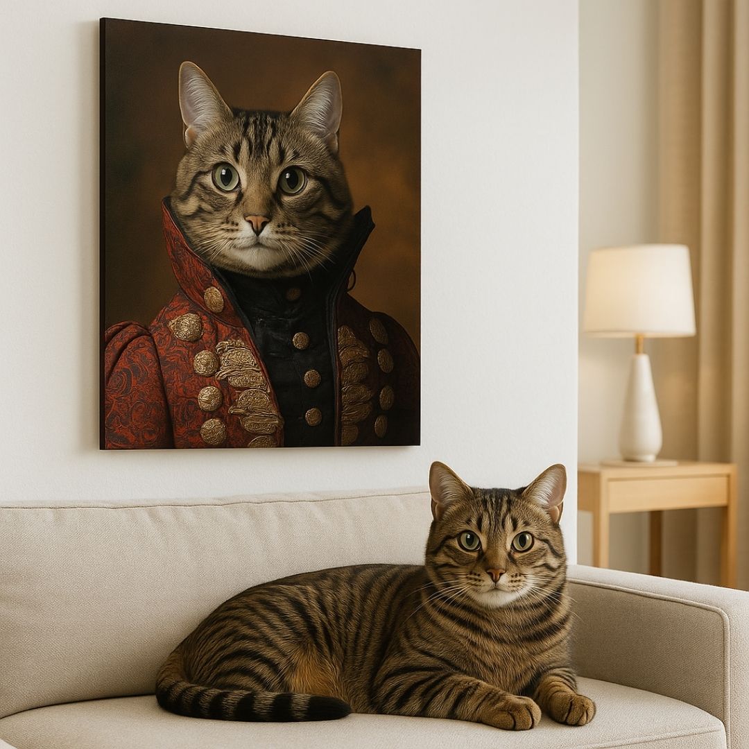 The Crimson Sovereign: Ruler of Velvet Realms Portrait