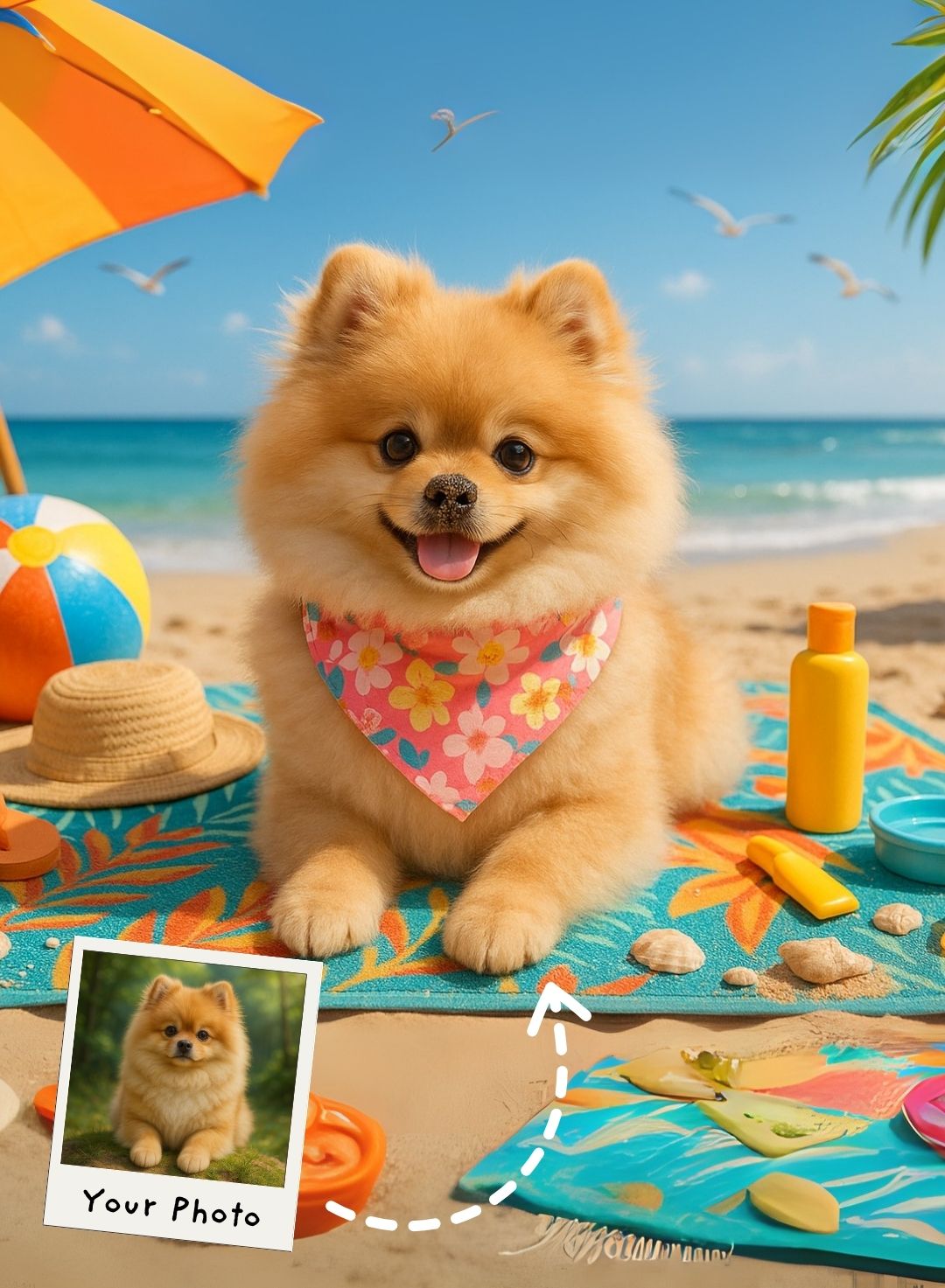 Paws in the Sand Portrait