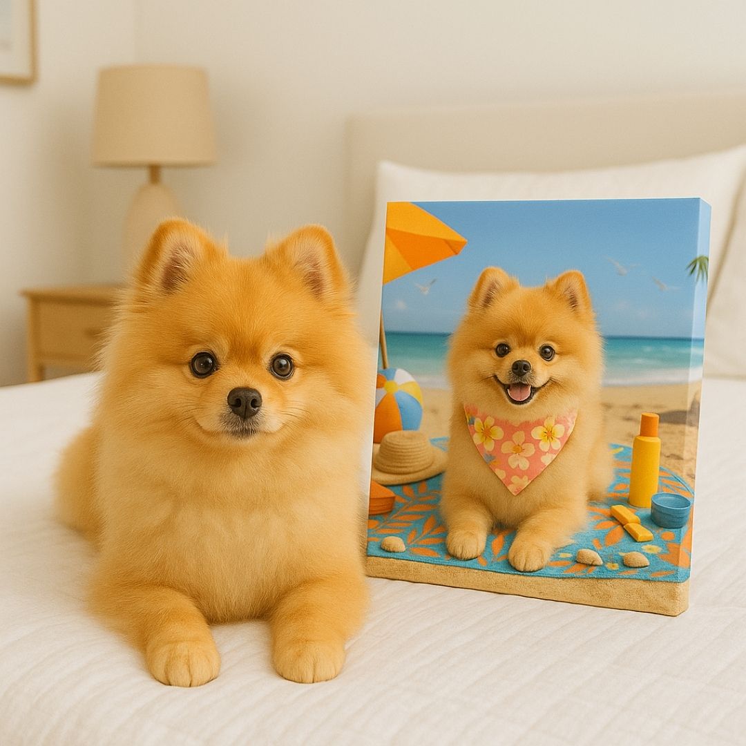 Paws in the Sand Portrait