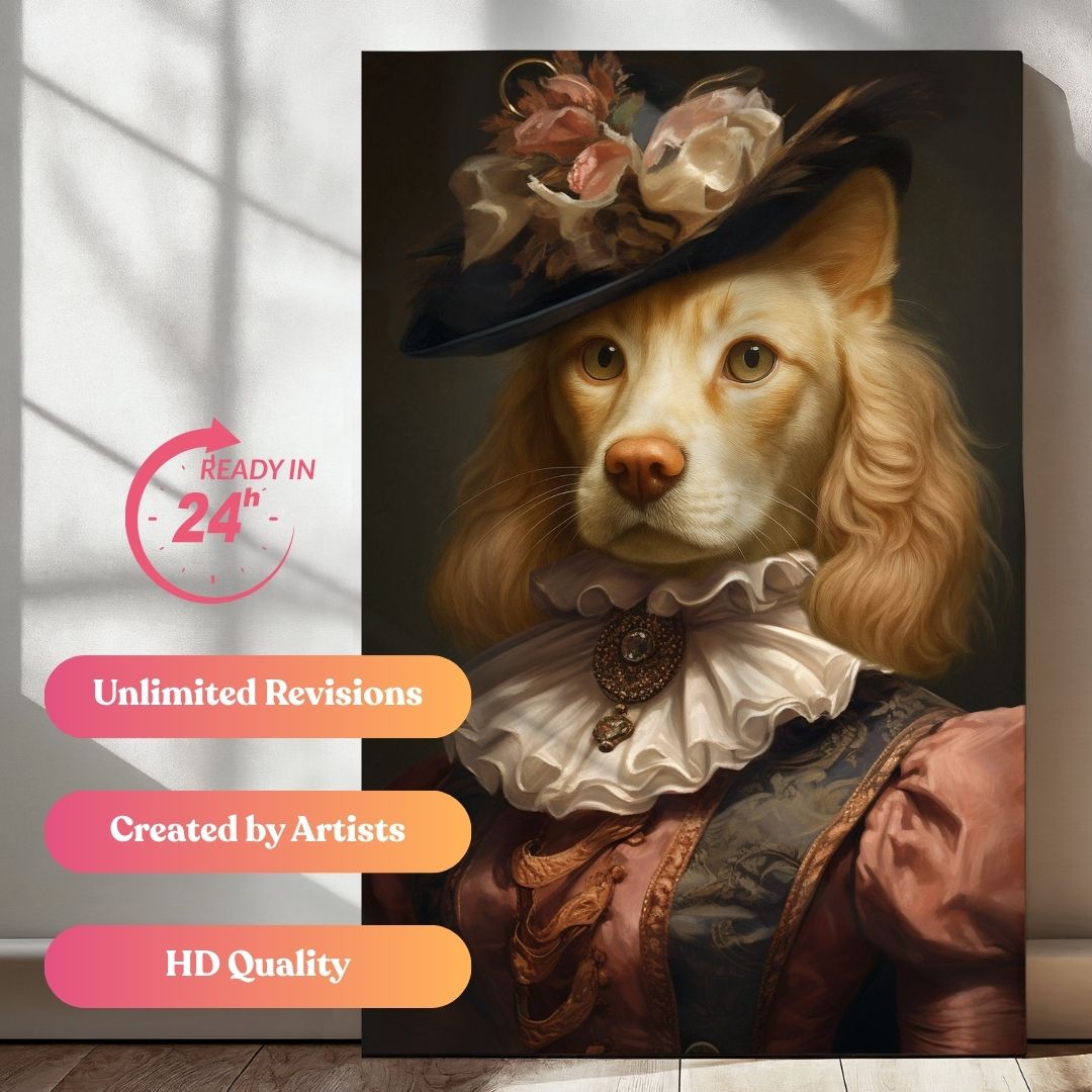 Lady Whiskerlyn & Dame Barkelina Portrait