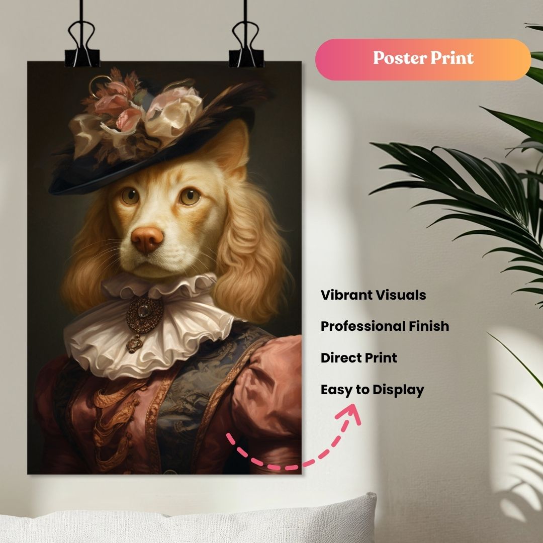 Lady Whiskerlyn & Dame Barkelina Portrait