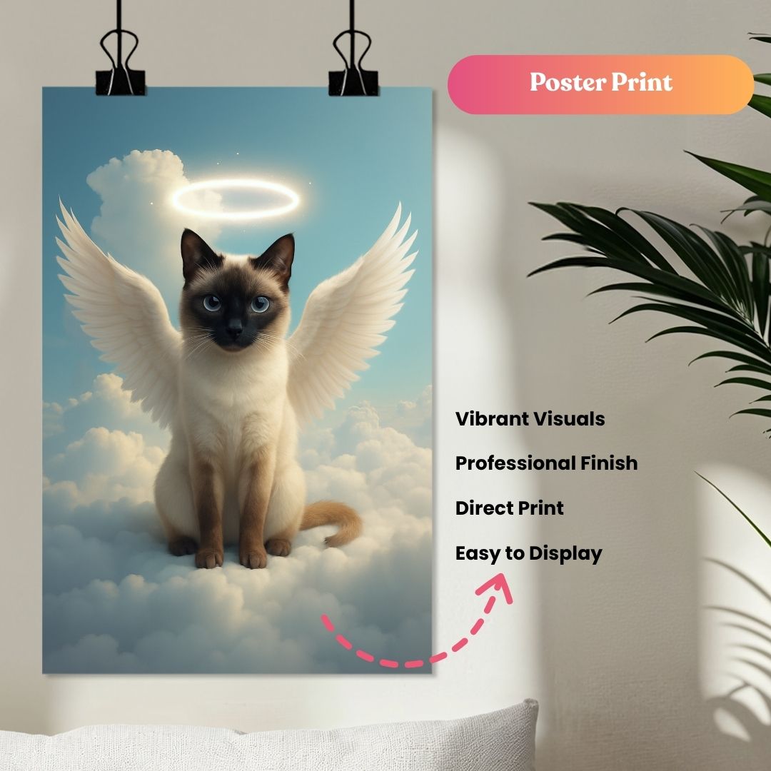 Angel Tails Above Portrait