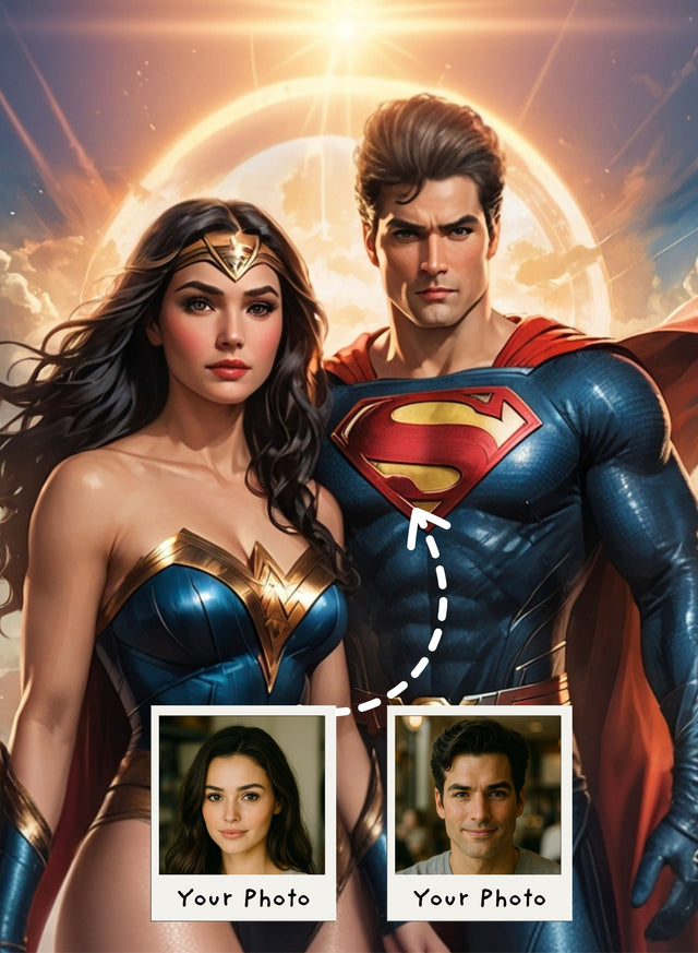 Super Hero Couple Portrait