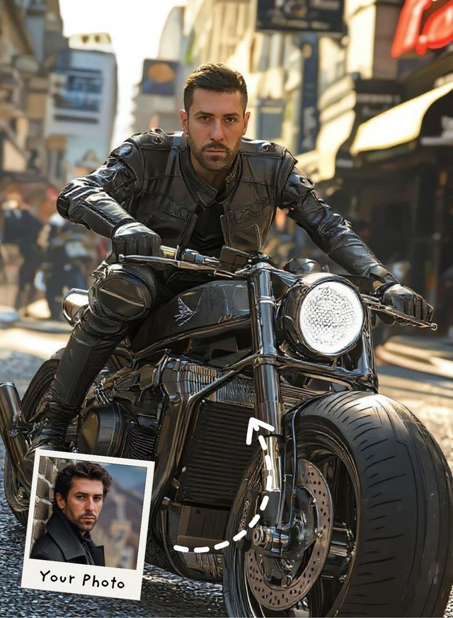 The Leather Rebel in Highway Portrait