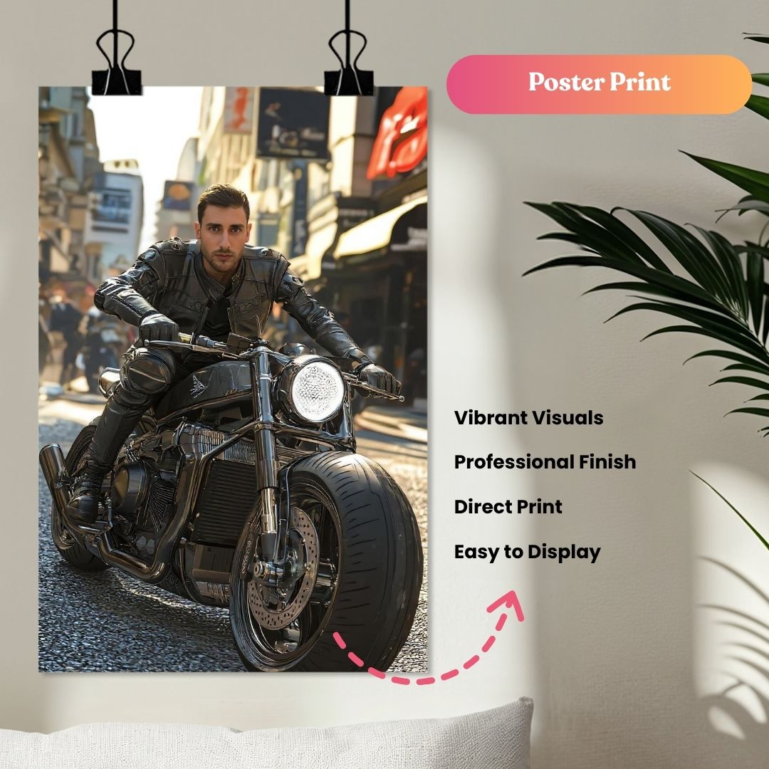 The Leather Rebel in Highway Portrait