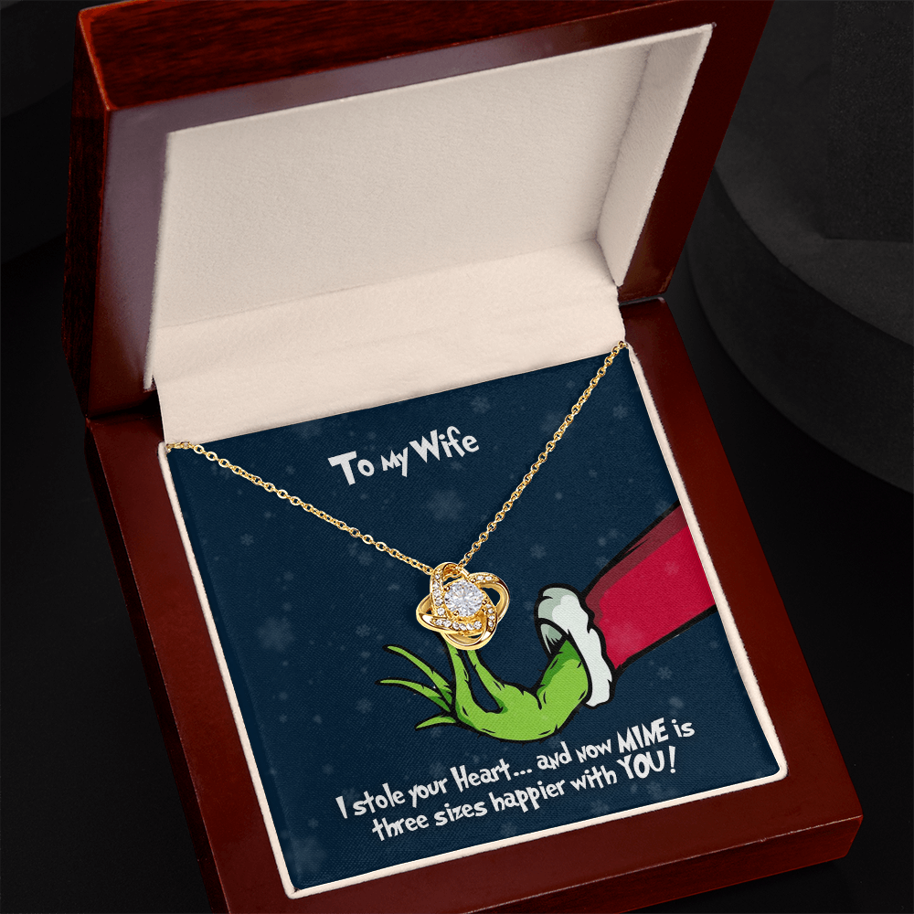 To My Wife Grinch Love Knot Necklace