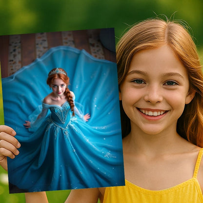 Royal Grace in Blue Portrait