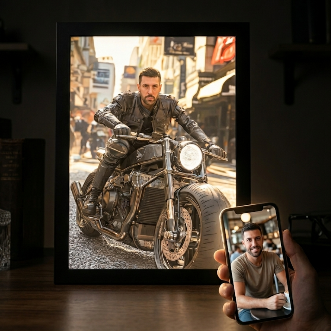 The Leather Rebel in Highway Portrait