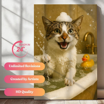 Splish Splash Paws Portrait