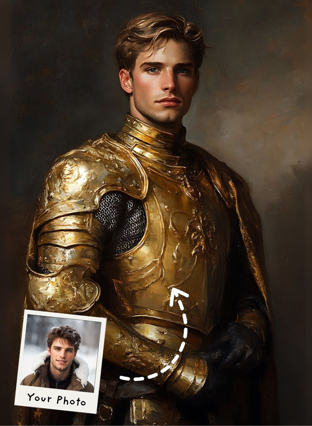 The King of Metallic Gold Portrait