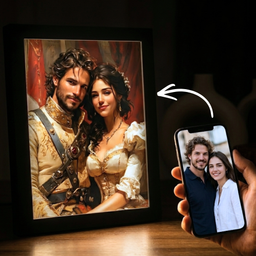 Fairytale Knight and Princess Couple Portrait