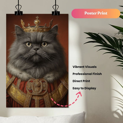 Their Fluffy Highnesses in Scarlet Portrait