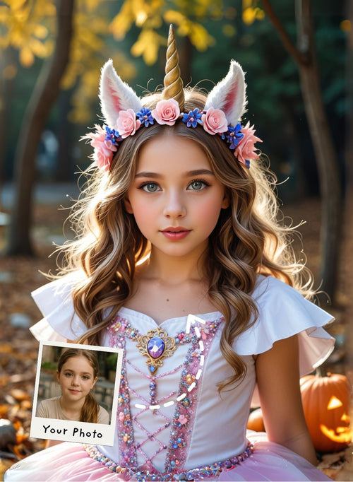 Enchanted Unicorn Princess Portrait