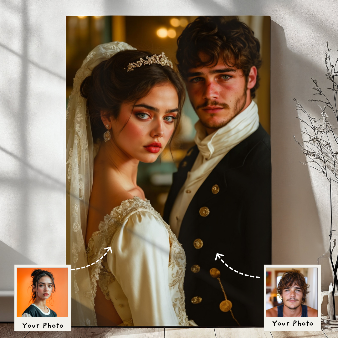 Royal Lovers Medieval Knight & Princess Portrait