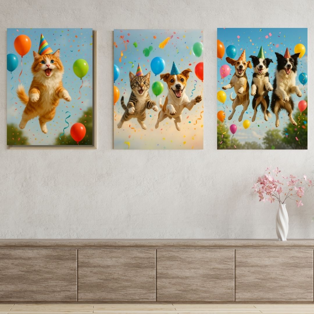 Colorful Confetti Paw-ty Portrait