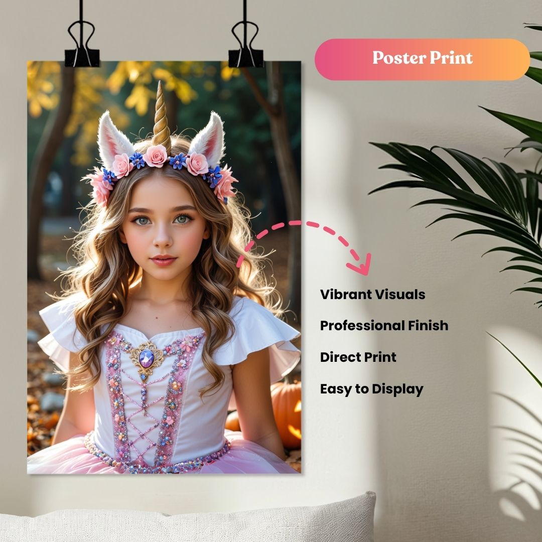 Enchanted Unicorn Princess Portrait