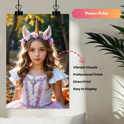 Enchanted Unicorn Princess Portrait
