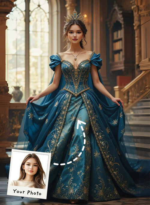 Blue Frosty Queen Portrait
