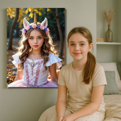 Enchanted Unicorn Princess Portrait
