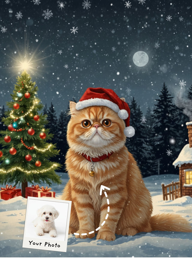 Frosty Pet Holiday Portrait