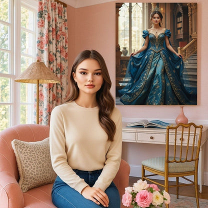 Blue Frosty Queen Portrait