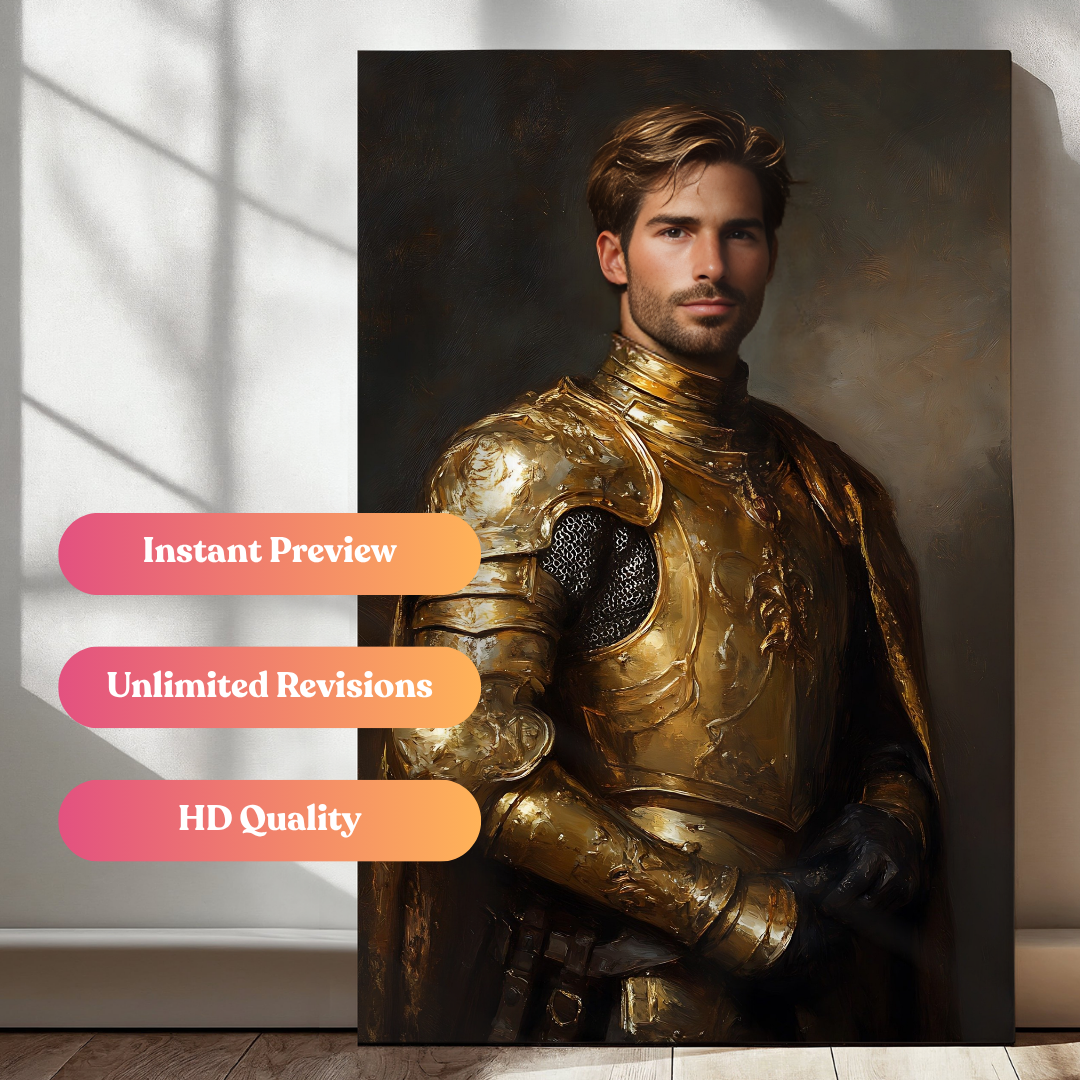 The King of Metallic Gold Portrait