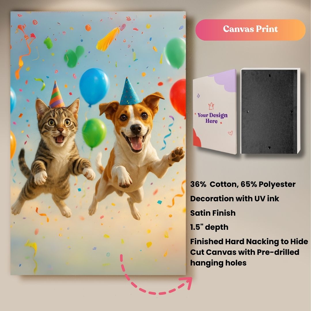 Colorful Confetti Paw-ty Portrait
