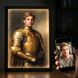 The King of Metallic Gold Portrait