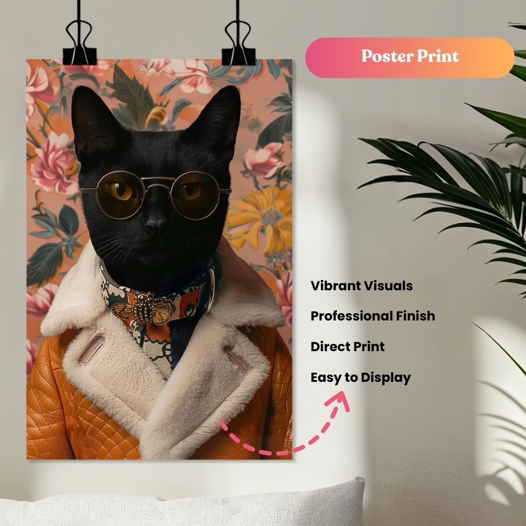 Vintage Pawshionista Portrait