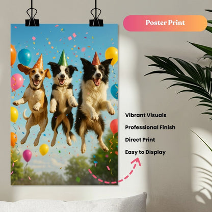 Colorful Confetti Paw-ty Portrait
