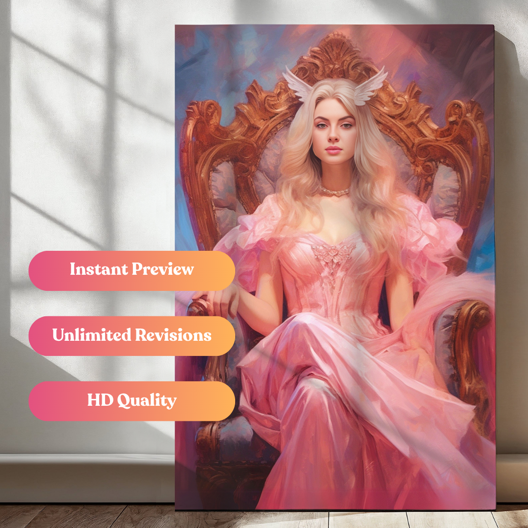Dreamy Unicorn Princess Portrait