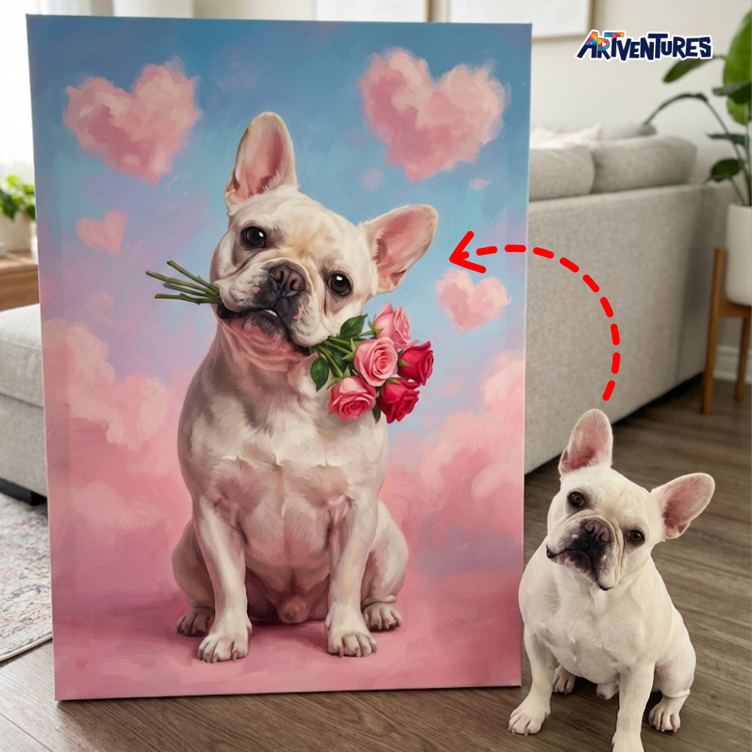 Paws & Roses Portrait