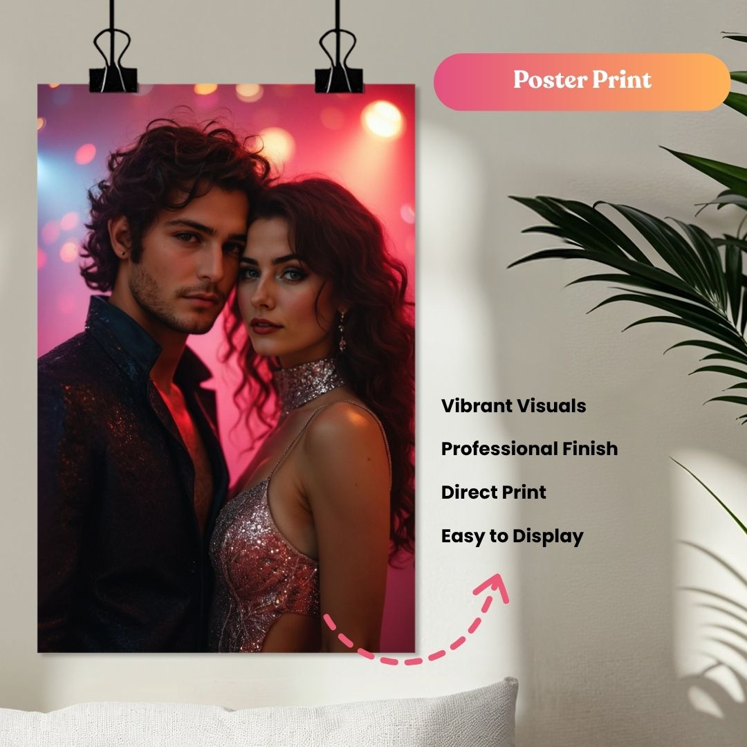 Glitter & Groove Couple Portrait