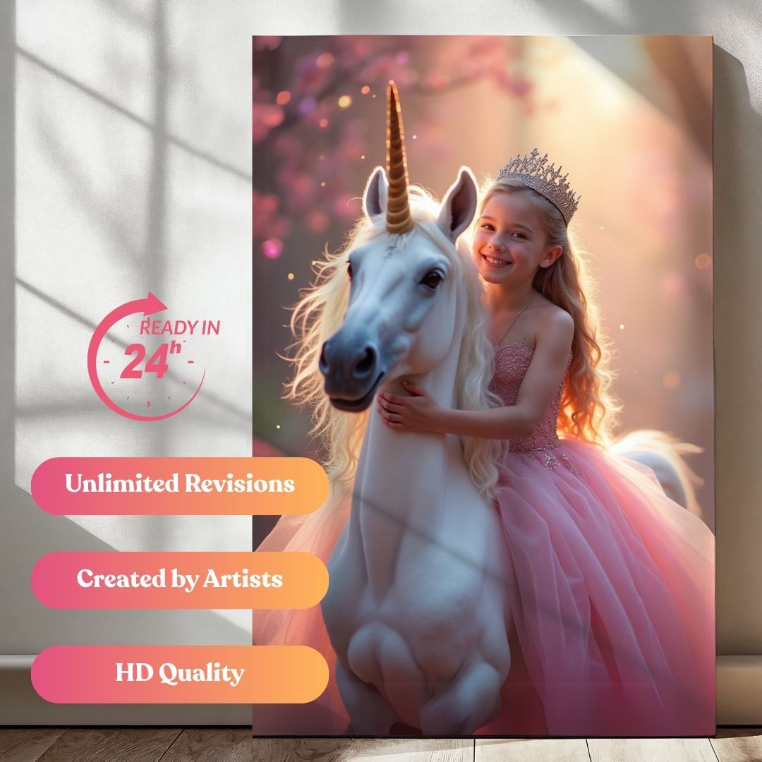 Ella’s Enchanted Unicorn Ride Portrait