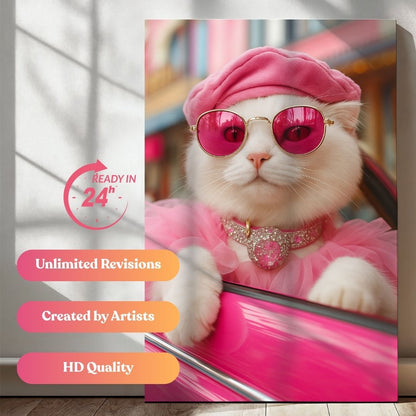 Pawsh in Pink Portrait