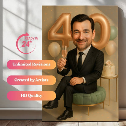 Rose Gold Luxe Party Portrait