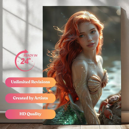 Red Hair Mermaid Portrait