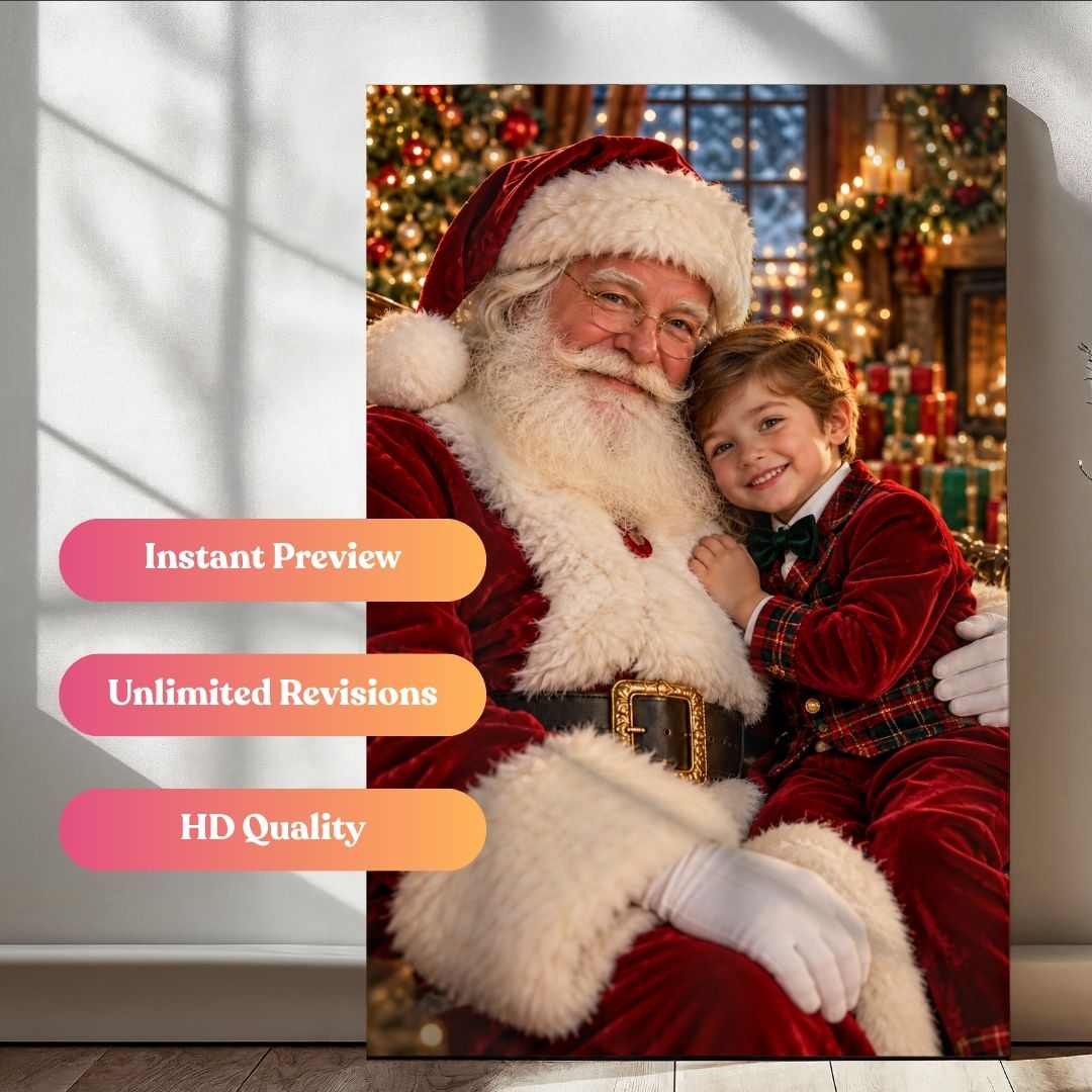 Santa’s Sweetest Precious Portrait