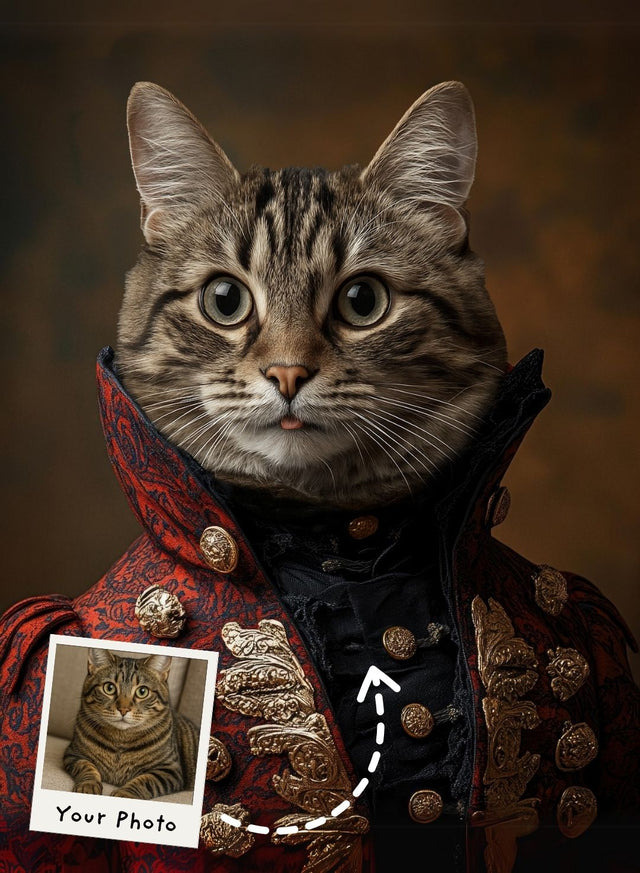 The Crimson Sovereign: Ruler of Velvet Realms Portrait