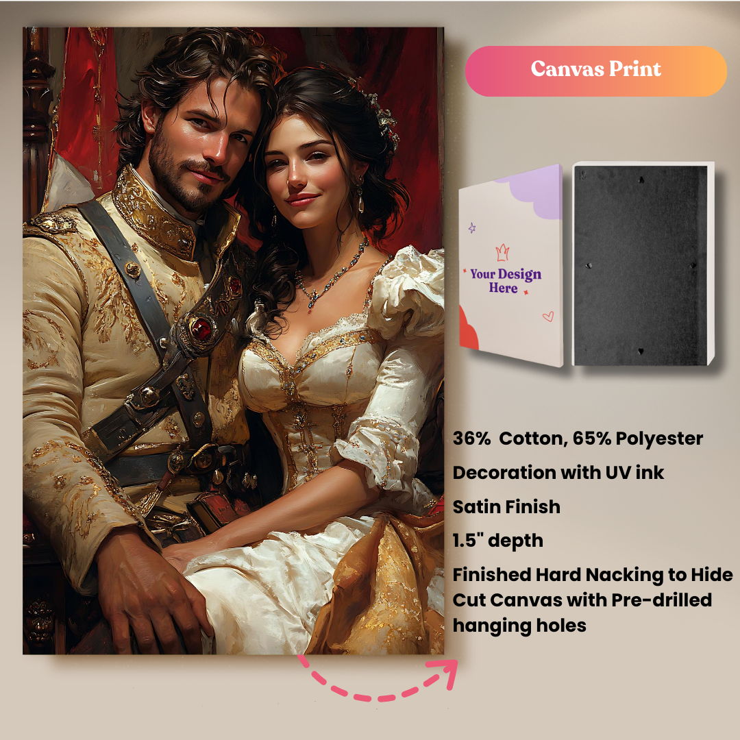 Fairytale Knight and Princess Couple Portrait