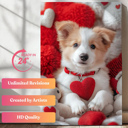 Snuggles & Hearts Portrait