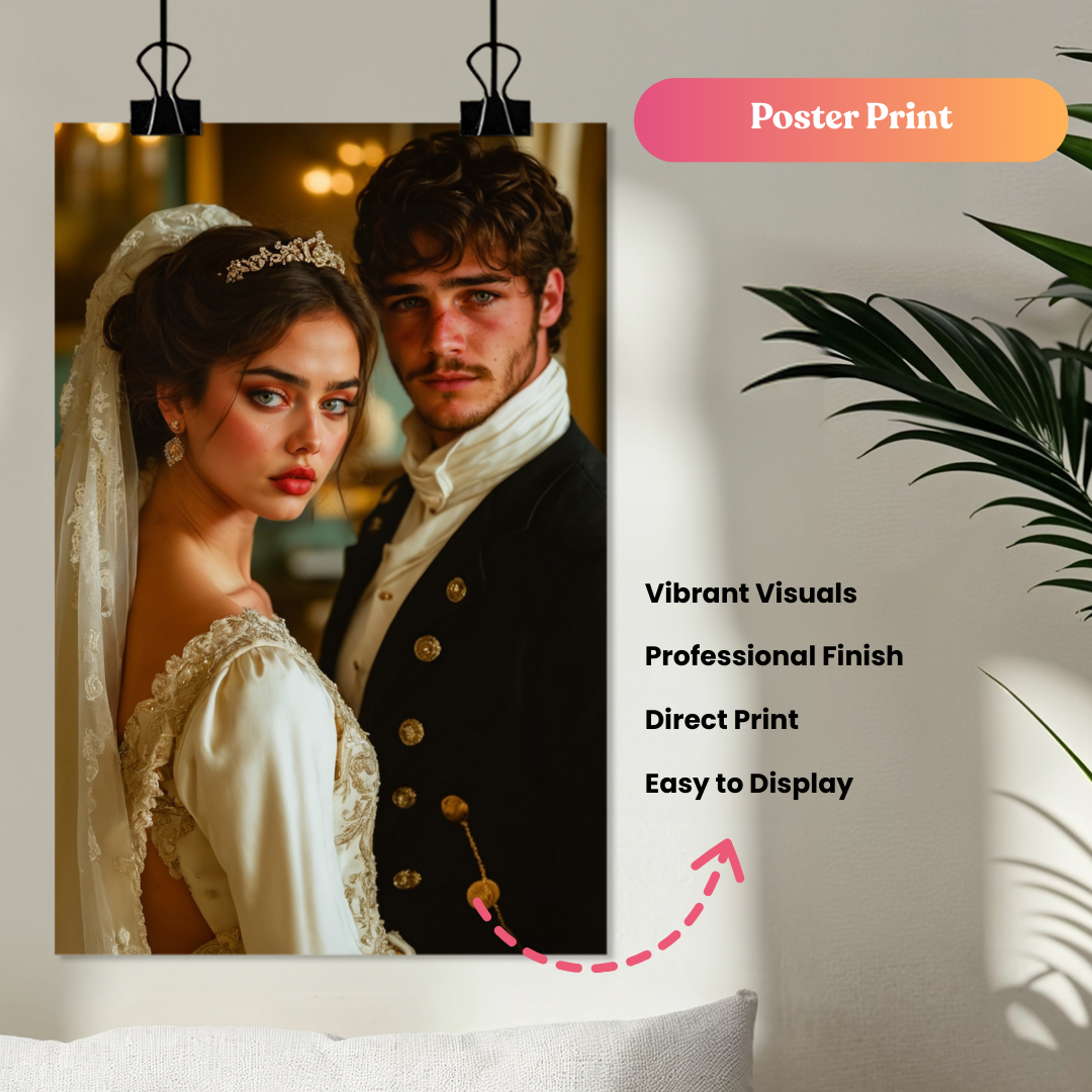 Royal Lovers Medieval Knight & Princess Portrait