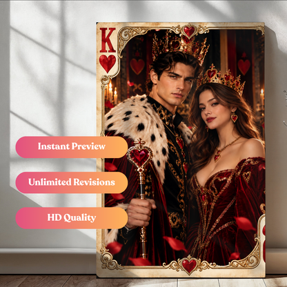The King & Queen of Hearts Portrait