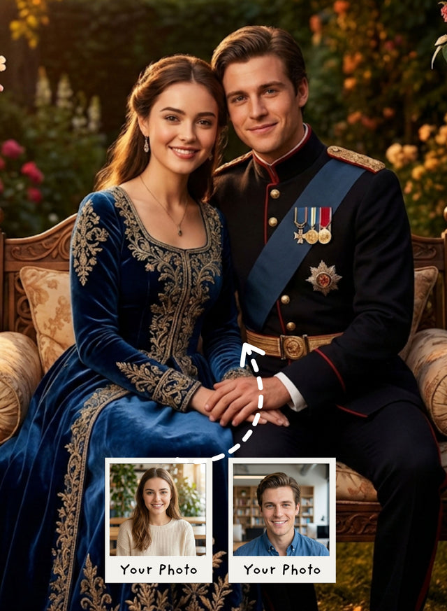 Love in the Time of Elegance Couple Portrait
